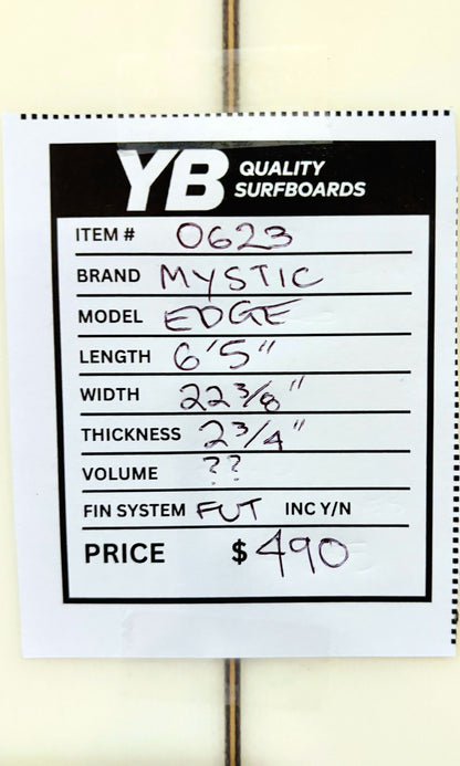 Mystic 6'5" Edge Surfboard