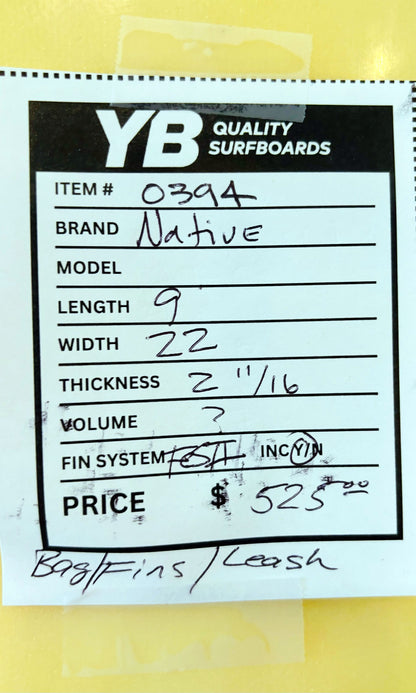 Native 9'0" 66L Longboard