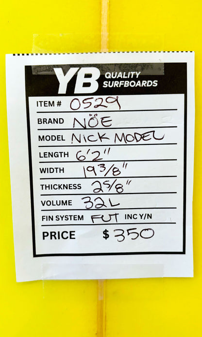 Buck Noe 6'2" Nick Model Surfboard