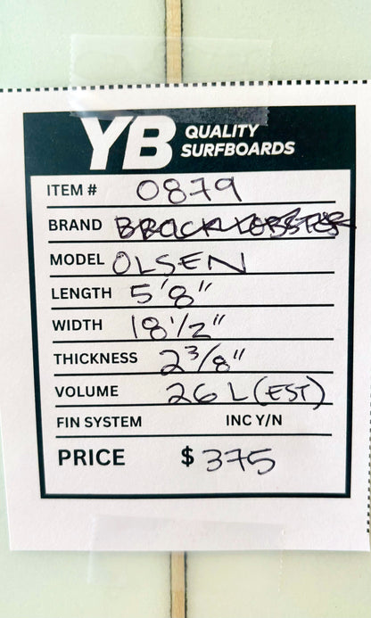 Olsen 5'8" 26L Brock Johnson Model Used Surfboard