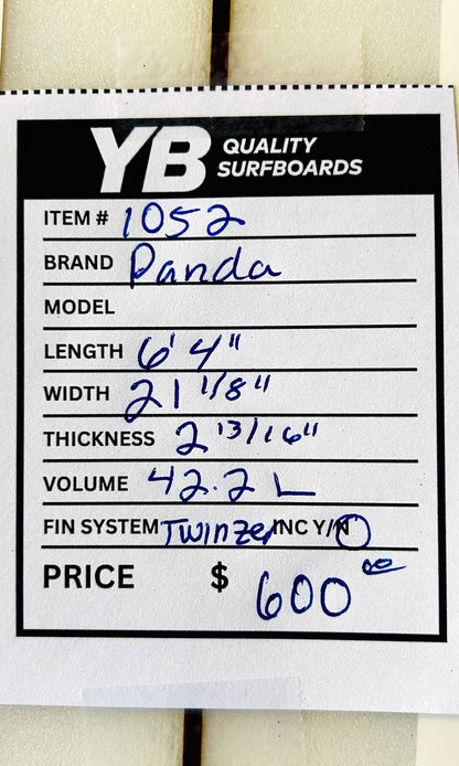 Panda 6'4" 42.2L Twinzer Used Surfboard