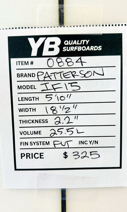 Patterson 5'10" 25.5L IF15 Used Surfboard