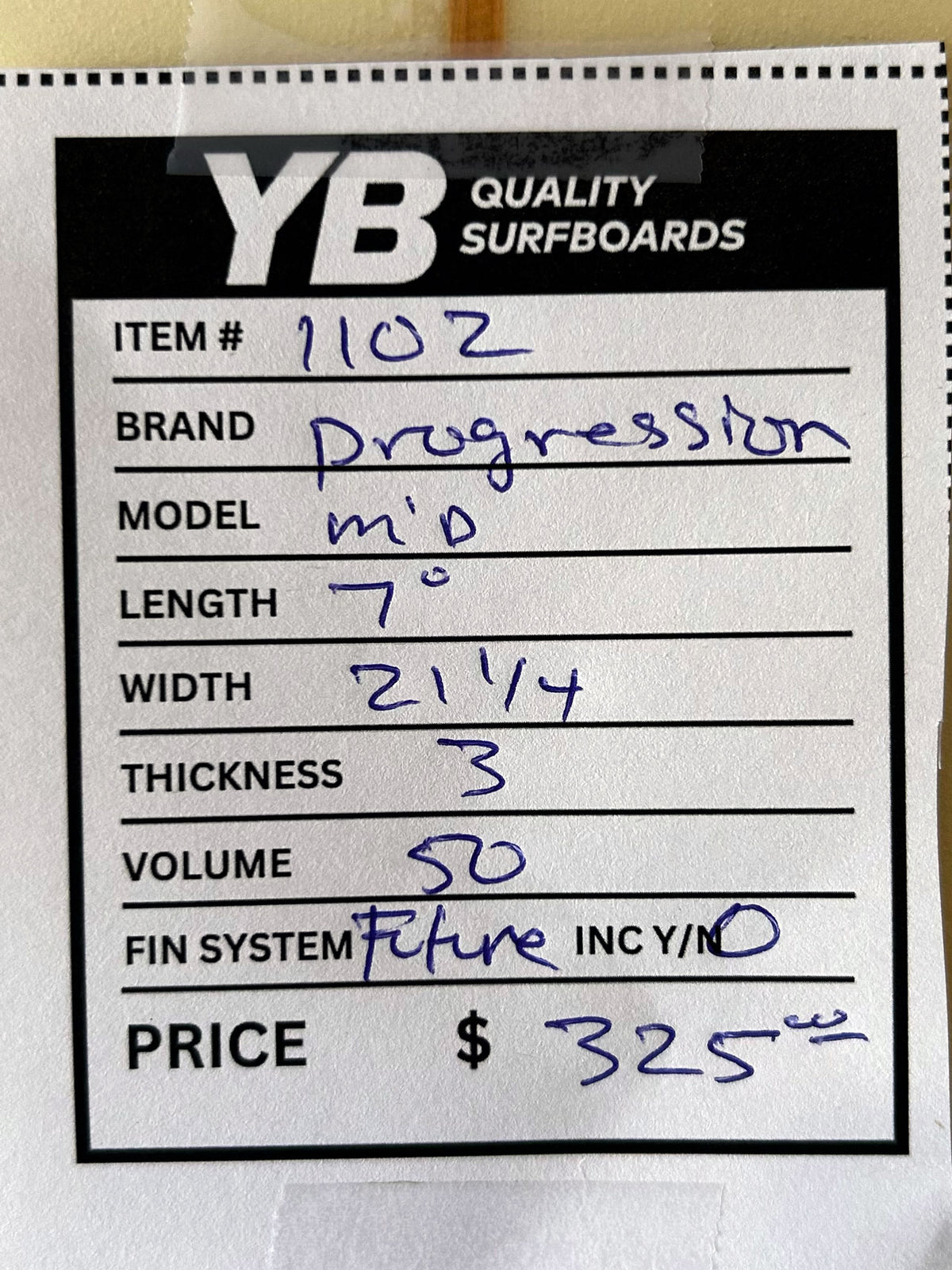 Progression 7'0" 50L Mid Length Used Surfboard