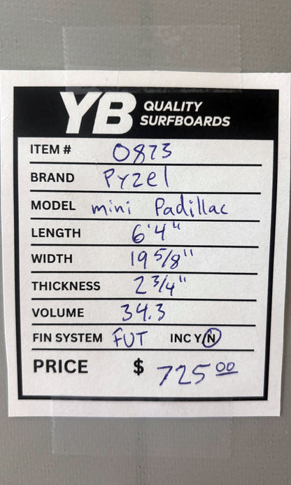 Pyzel 6'4" 34.3L Mini Padillac Used Surfboard