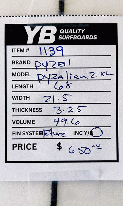Pyzel 6'8" 49.6L Pyzalien 2XL Surfboard