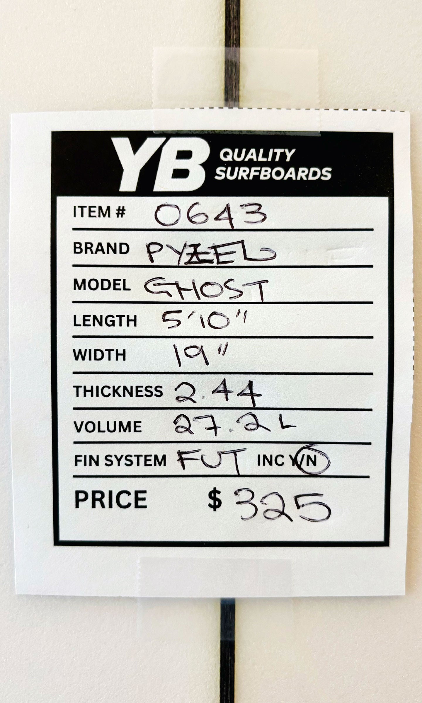 Pyzel 5'10" 27.2L Ghost Surfboard