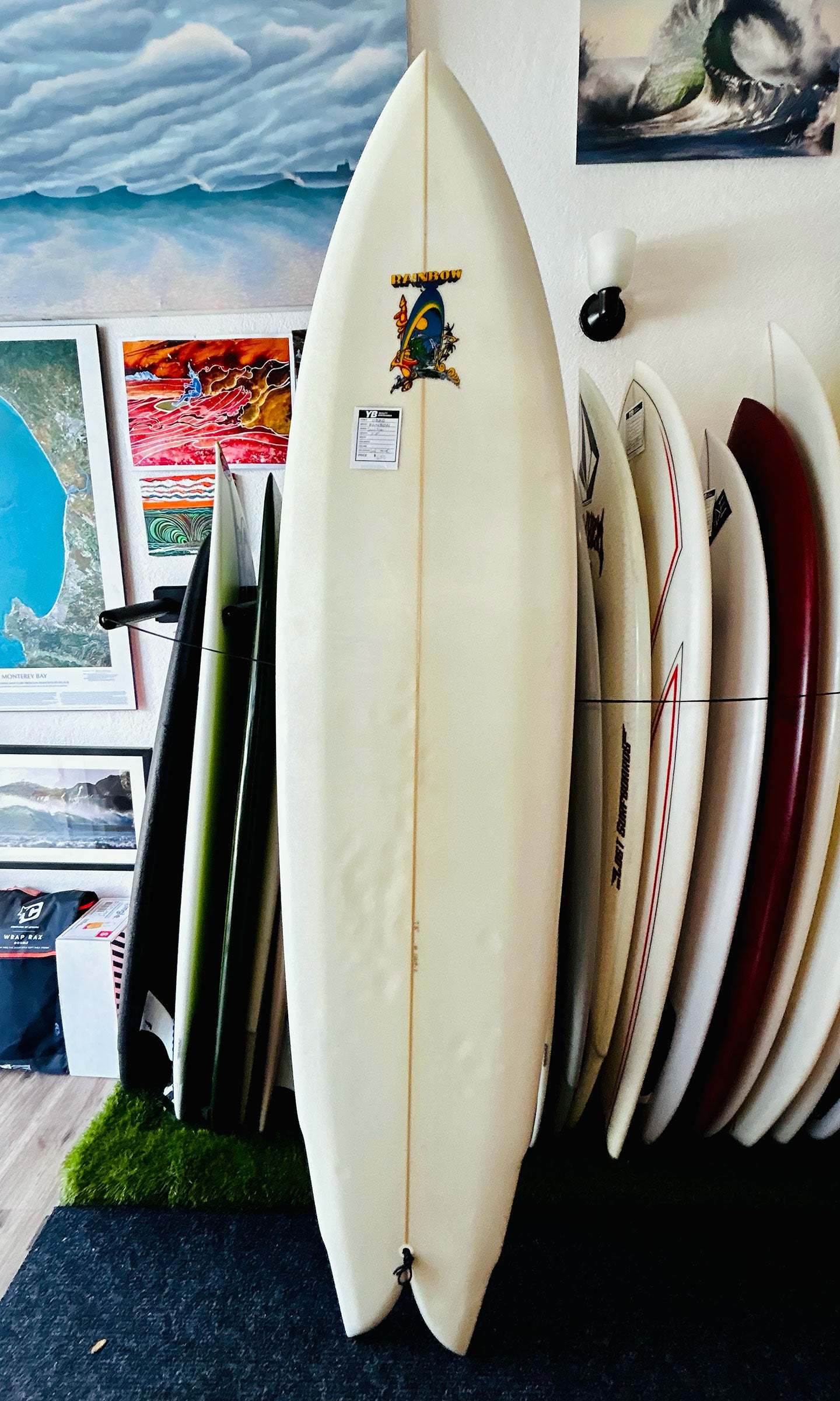 Rainbow 7'8" Quad Fish Big Guy Used Surfboard