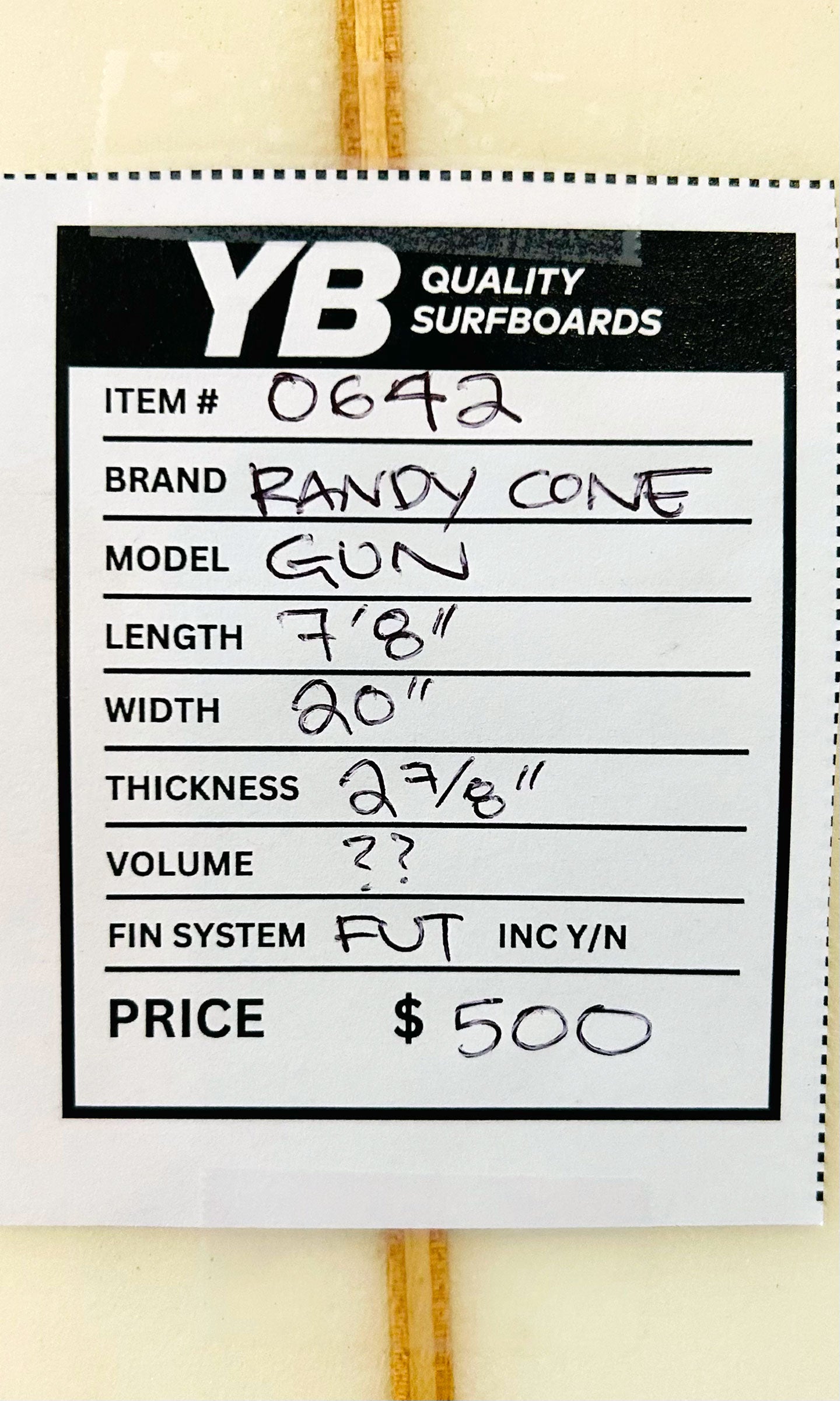 Randy Cone 7'8" Gun Surfboard
