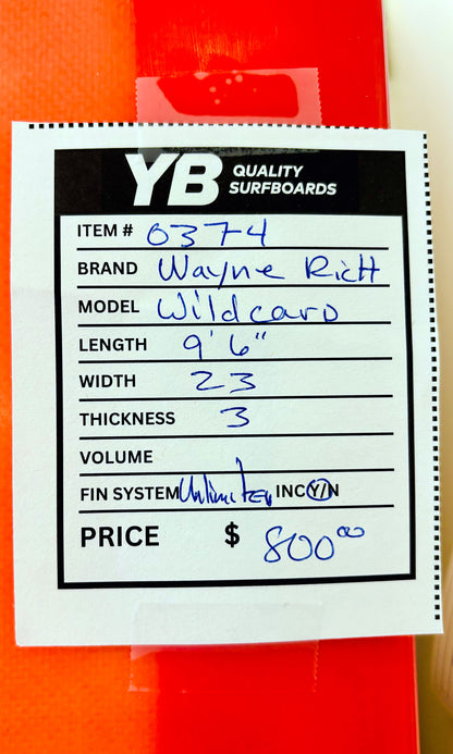 Wayne Rich 9'6" 70L Wildcard Longboard