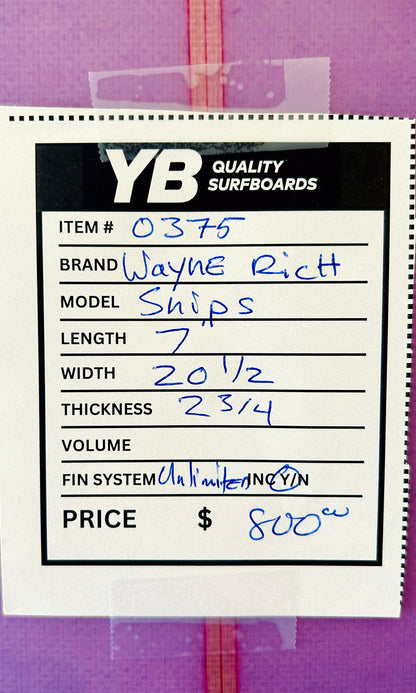 Wayne Rich 7'0" 40L Single Fin