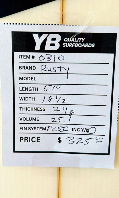 Rusty 5'10" 25.1L