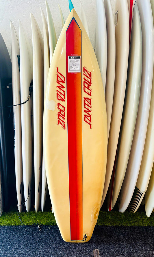 Santa Cruz 6'0" 80s Classic Surfboard shaped by Steve Coletta