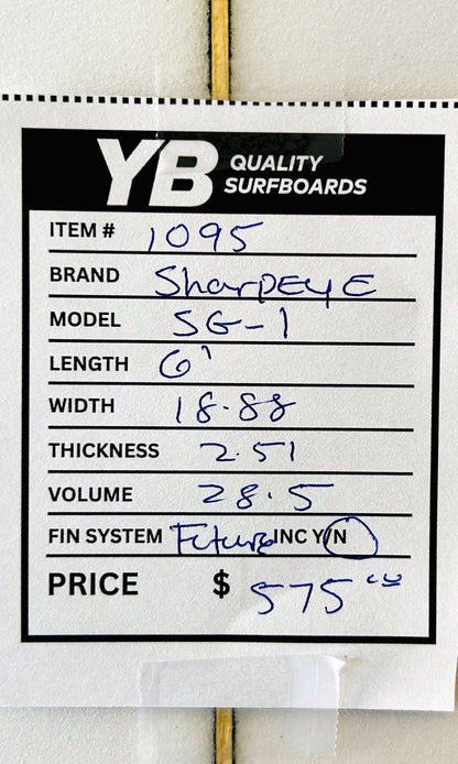 Sharp Eye 6'1" 28.5L SG-1 Used Surfboard