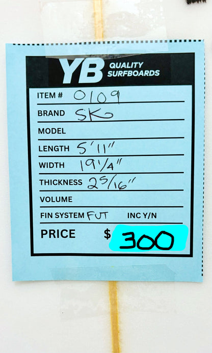 SK 5'11" High Performance Shortboard