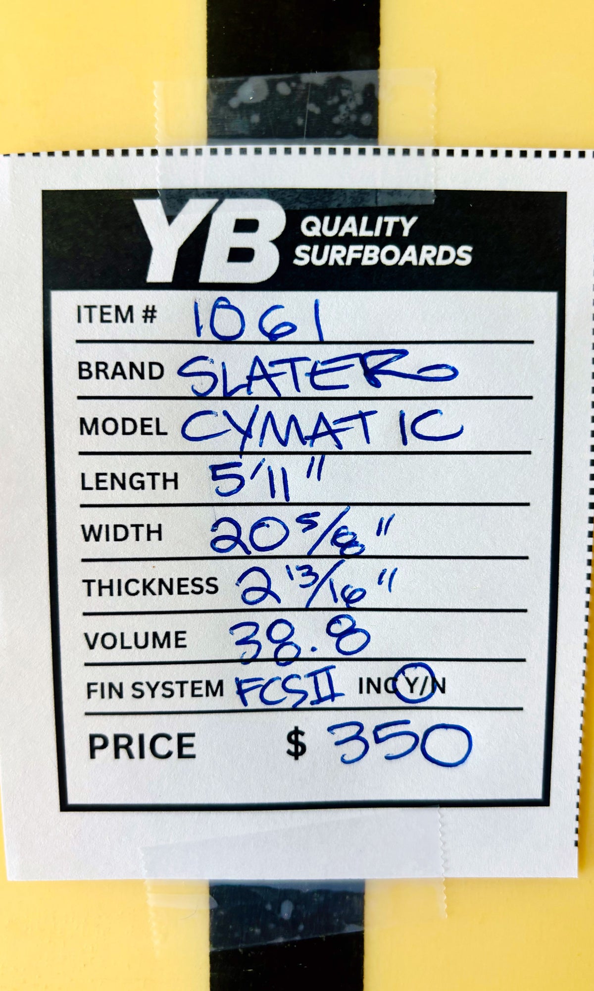 Slater Designs 5'11" Cymatic Used Surfboard