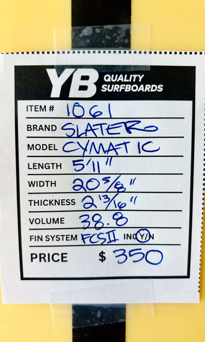Slater Designs 5'11" Cymatic Used Surfboard