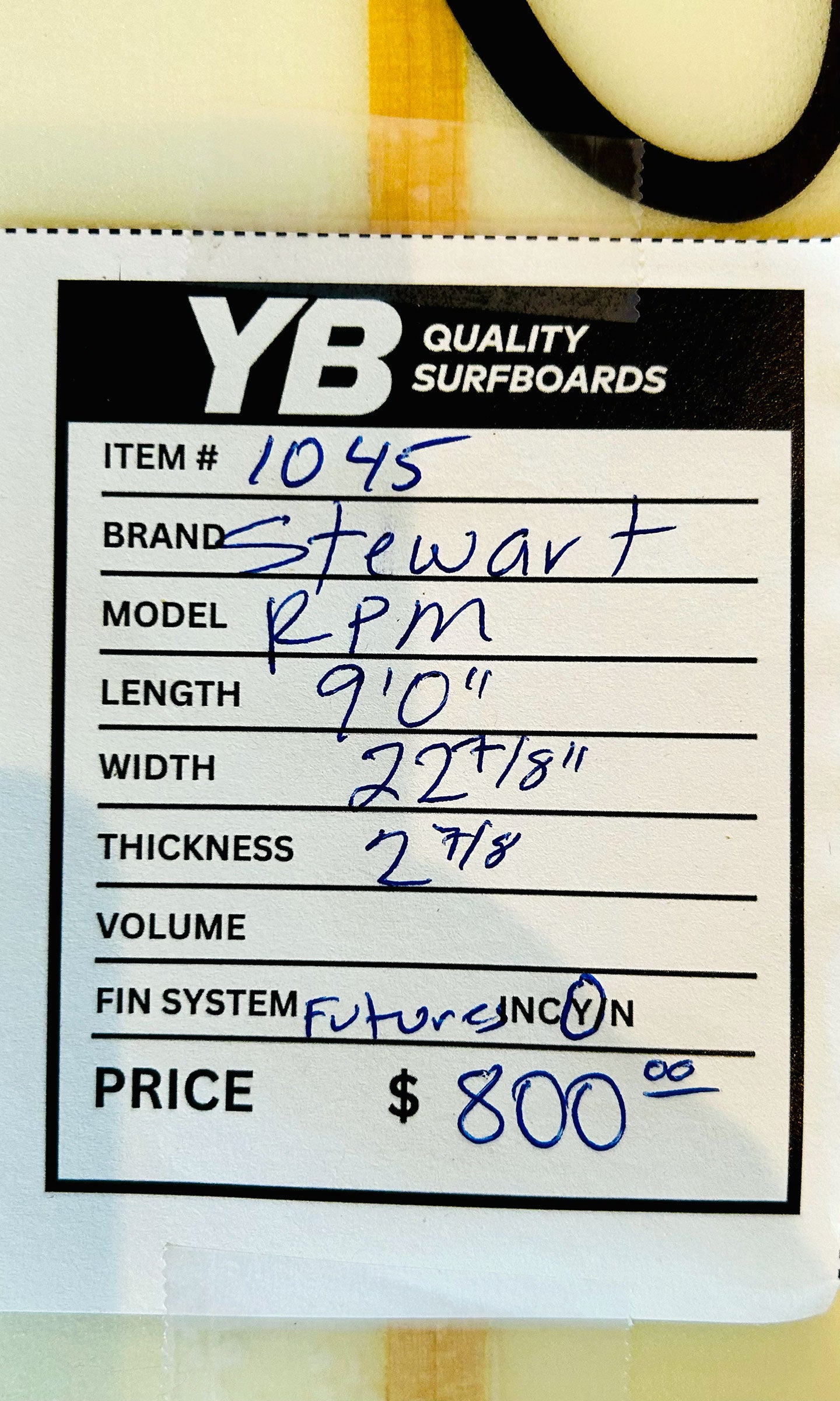Stewart 9'0" RPM Used Longboard