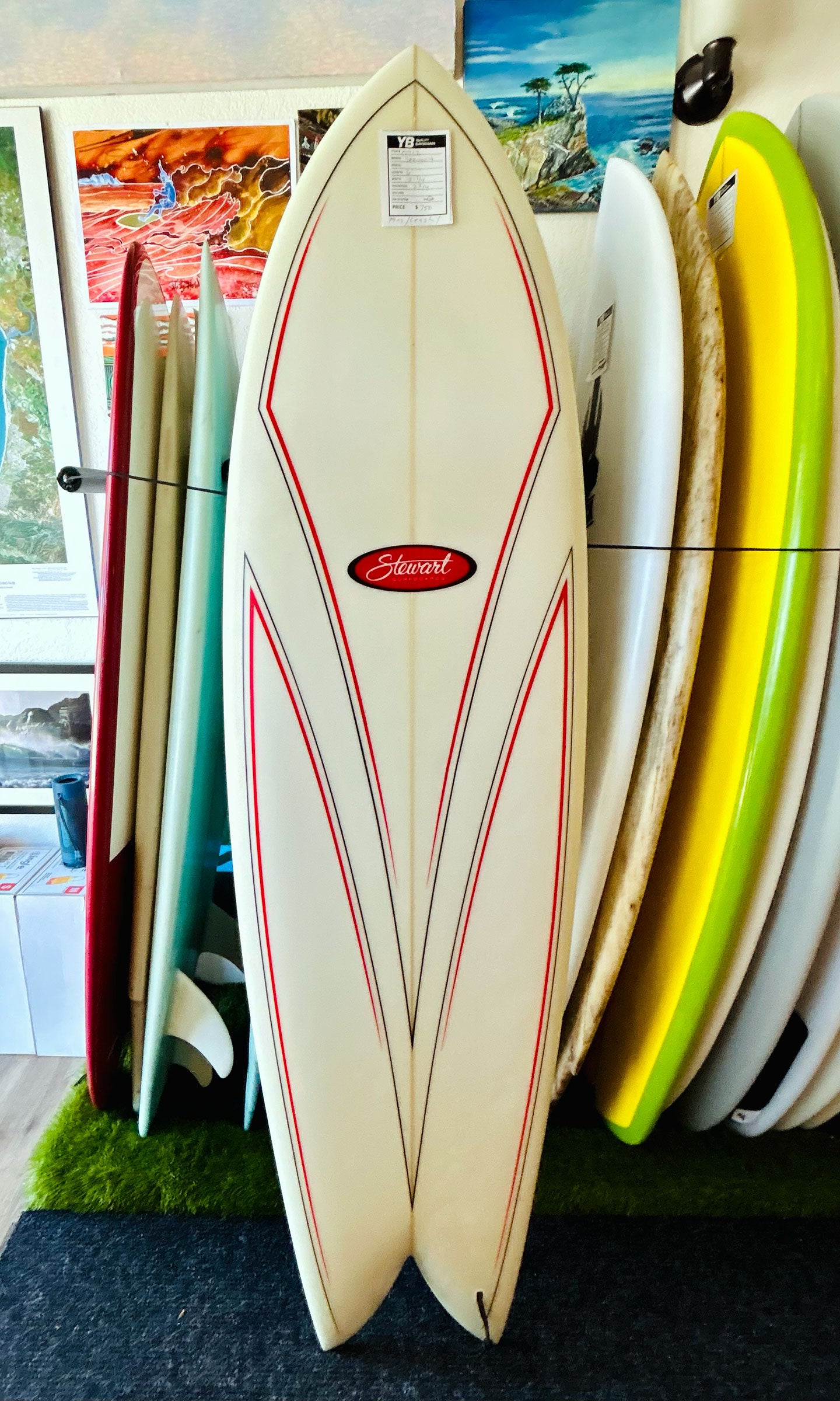 Stewart 6'0" Quad Used Surfboard