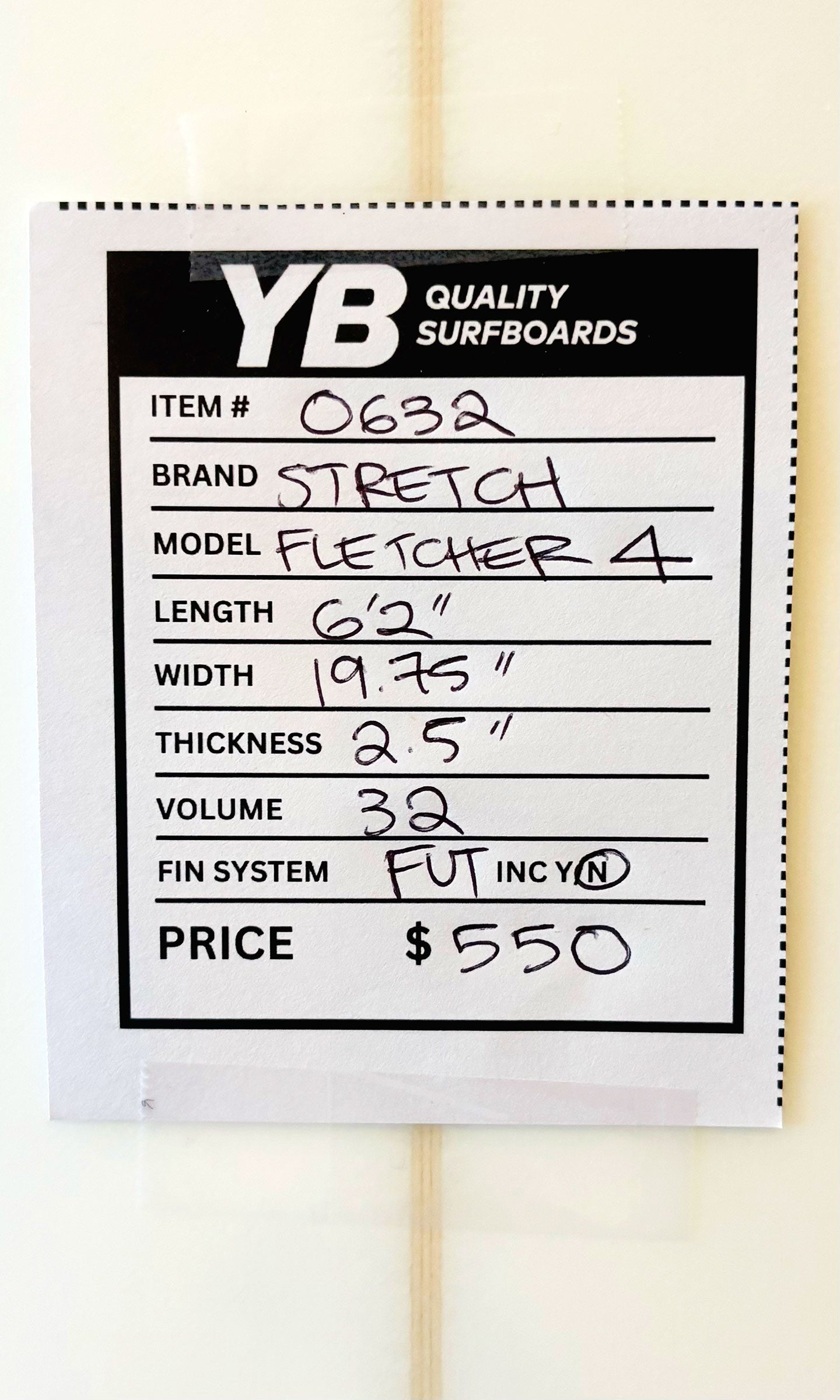 Stretch 6'2" 32L Fletcher Four Surfboard