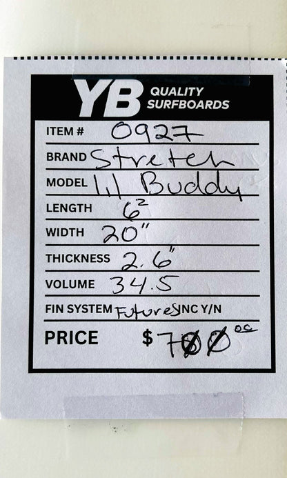 Stretch 6'2" 34.5L Lil Buddy Used Surfboard
