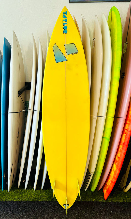 Pat Taylor 7'2" 90's Gun Used Surfboard