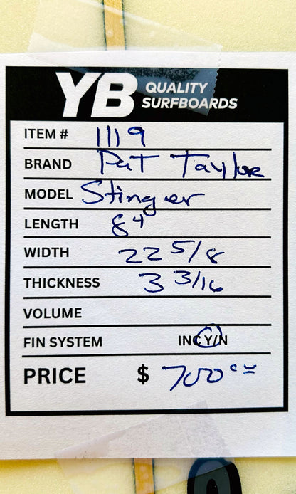 Pat Taylor 8'4" Stinger Step-Up Surfboard