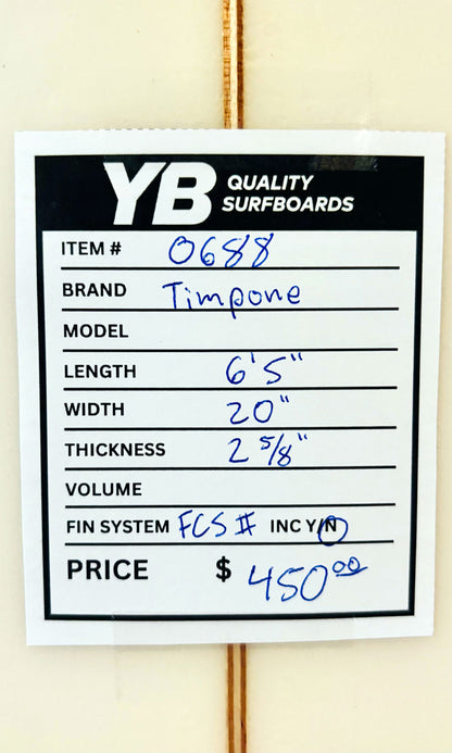 Timpone 6'5" Surfboard
