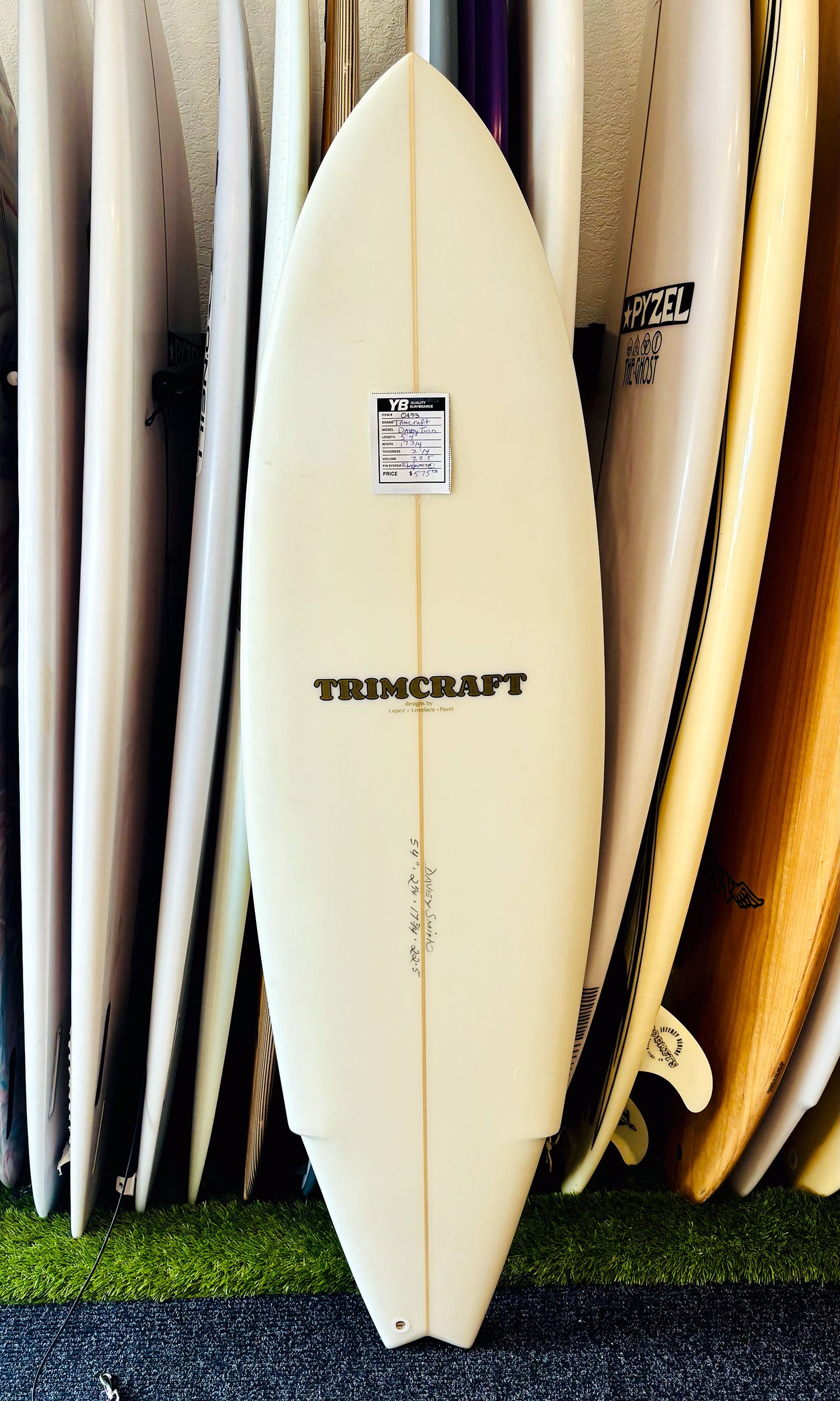 Trimcraft 5'4" 22.5L Davey Miller Twin Surfboard