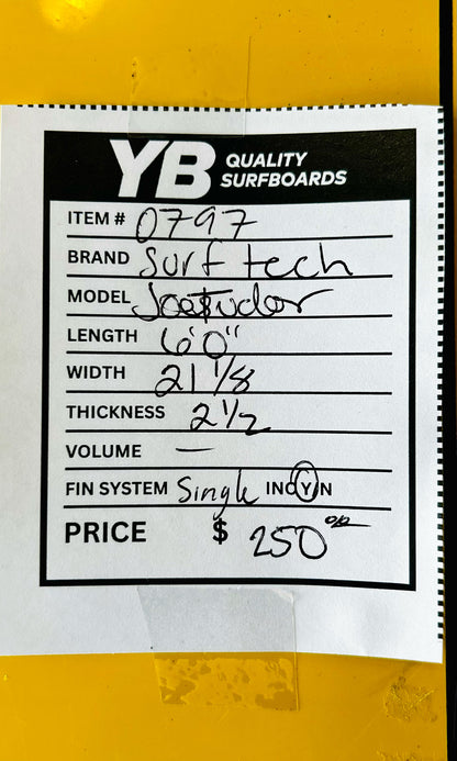 Joel Tudor 6'0" Single Fin Egg Used Surfboard